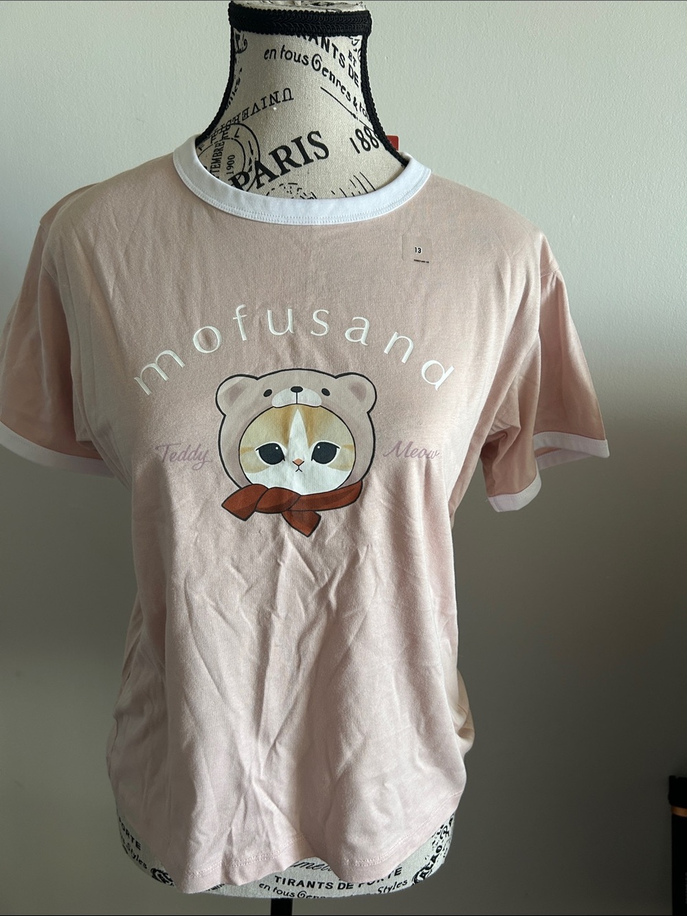 Uniqlo Pink Bear Graphic Short Sleeve Tee